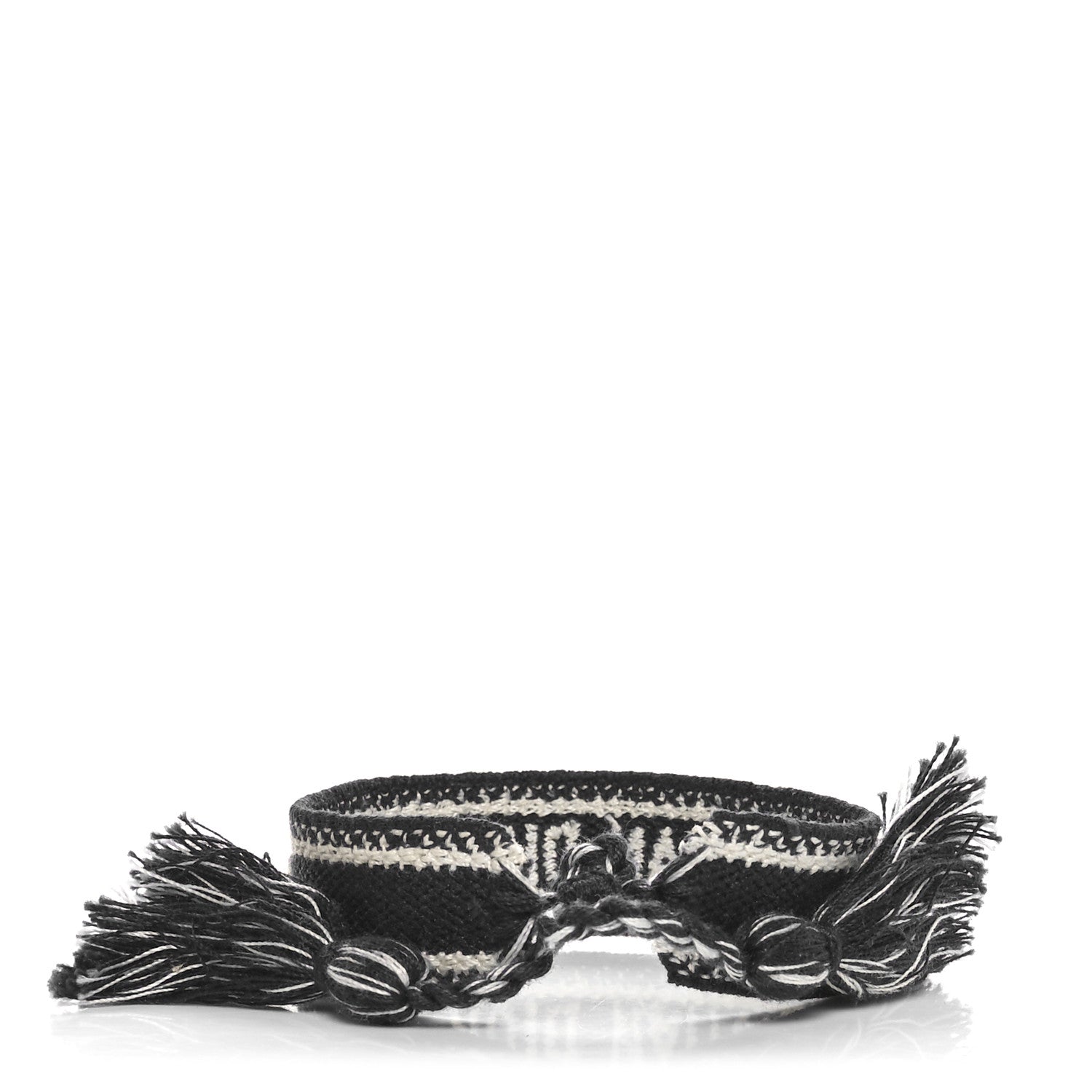 Christian Dior Woven Cotton J'Adior Friendship Bracelet Black 3 of 4