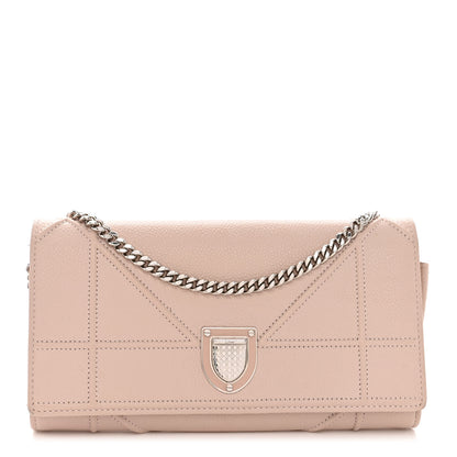 Christian Dior Grained Calfskin Diorama Croisiere Chain Wallet Rose Poudre 1 of 11