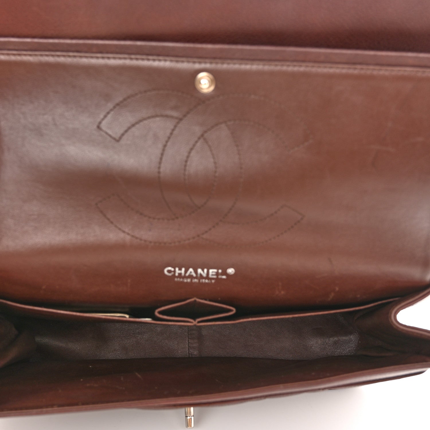 Chanel Caviar Quilted Jumbo Double Flap Burgundy 4 of 12