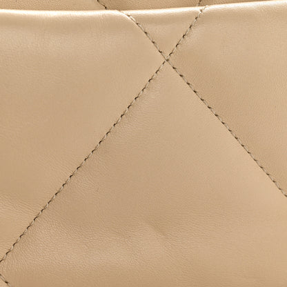 Chanel Lambskin Quilted Medium Chanel 19 Flap Beige 13 of 14