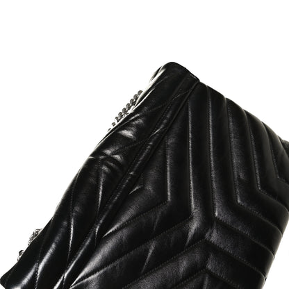 Saint Laurent Calfskin Y Quilted Monogram Medium Loulou Chain Satchel Black 12 of 12