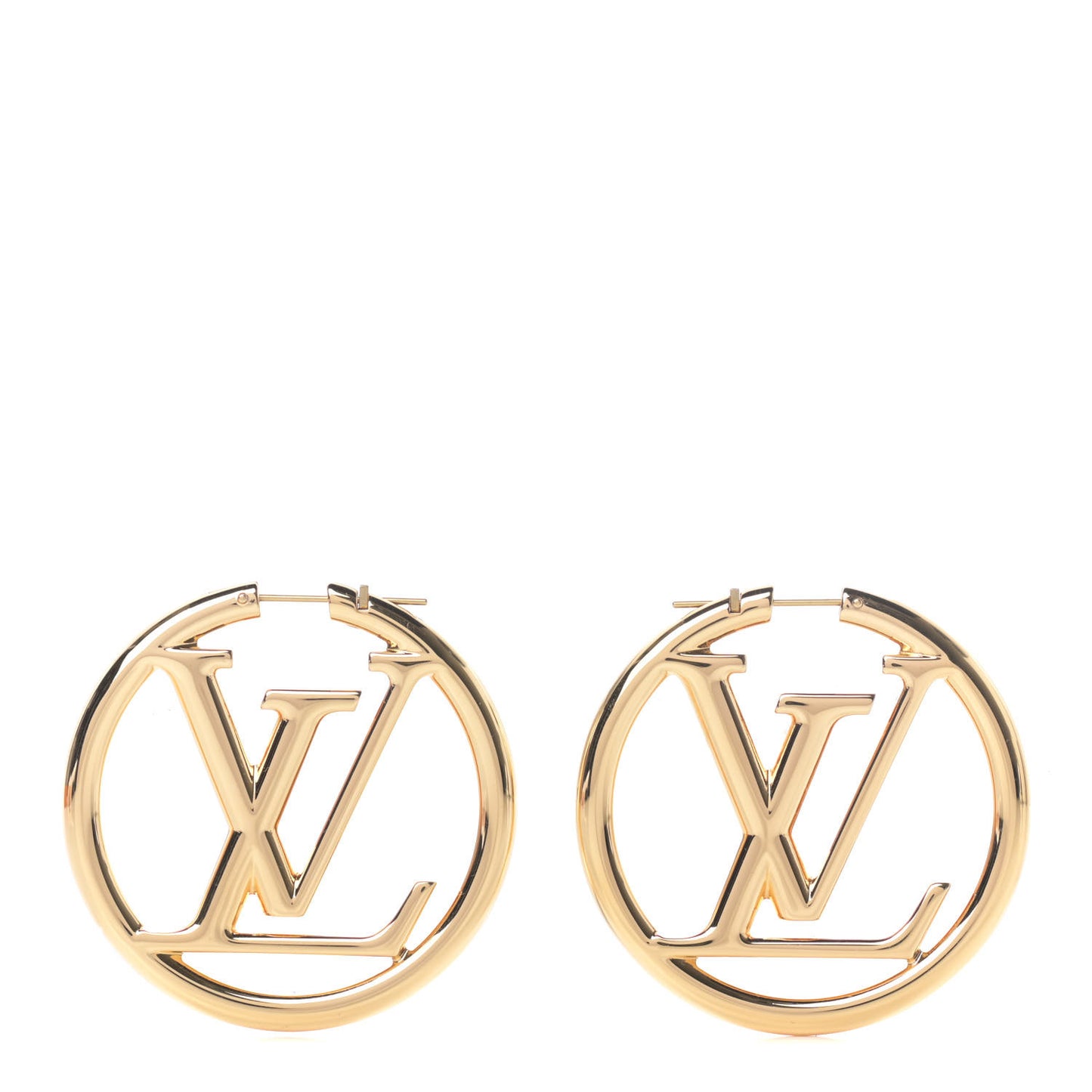 Metal Louise Hoop Earrings Gold