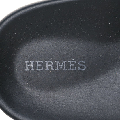 Hermes Calfskin Womens Chypre Sandals 41 Black 7 of 9