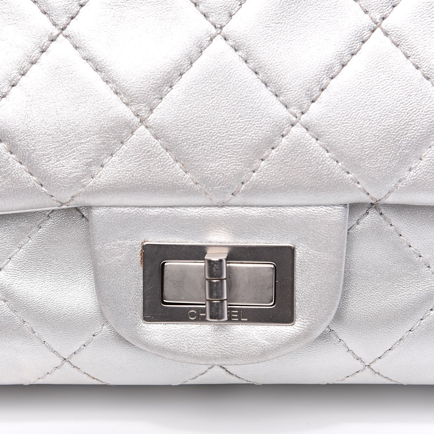 Chanel Metallic Lambskin Quilted 2.55 Reissue 227 Flap Silver 14 of 17