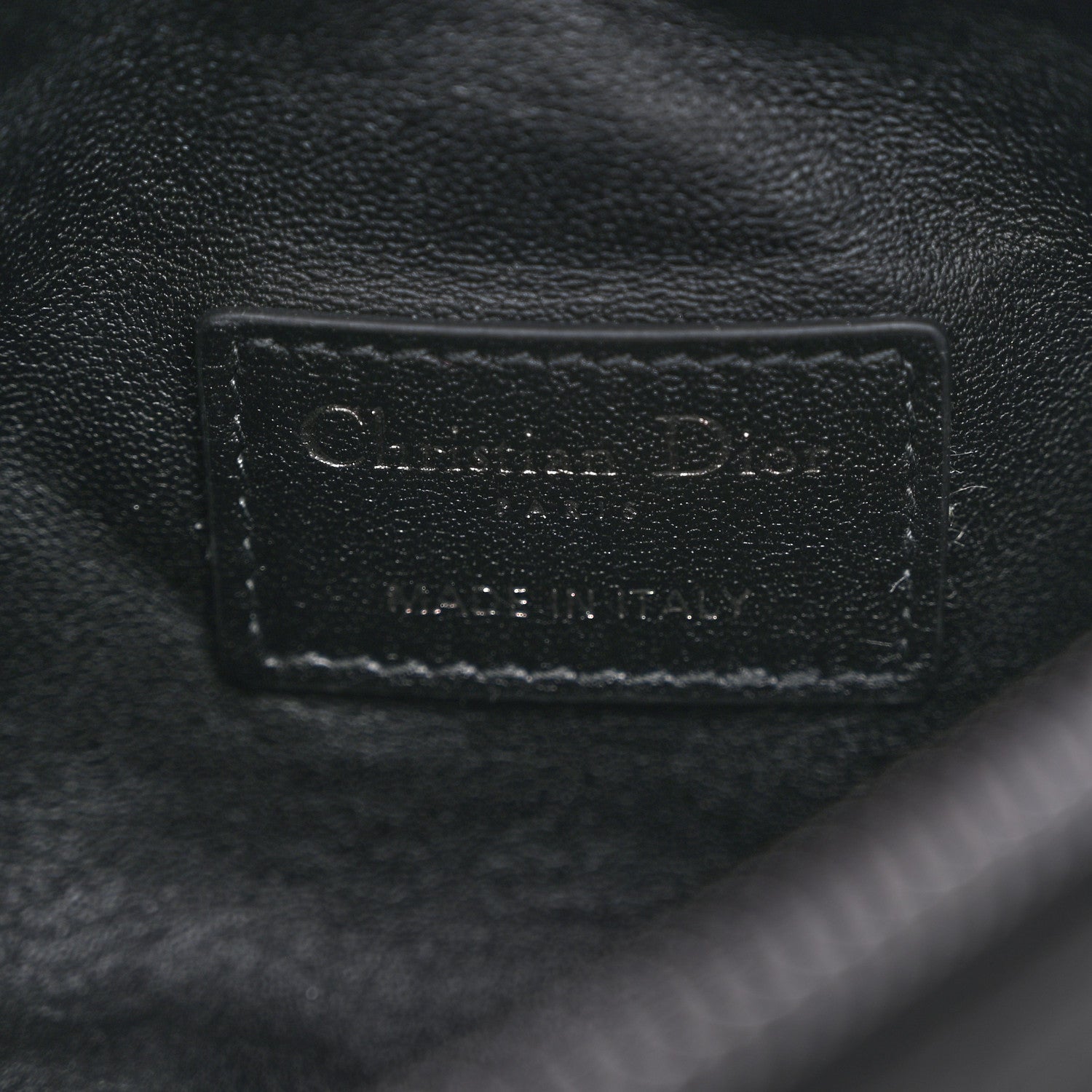 Christian Dior Calfskin Macrocannage Small Diortravel Nomad Pouch Black 7 of 10