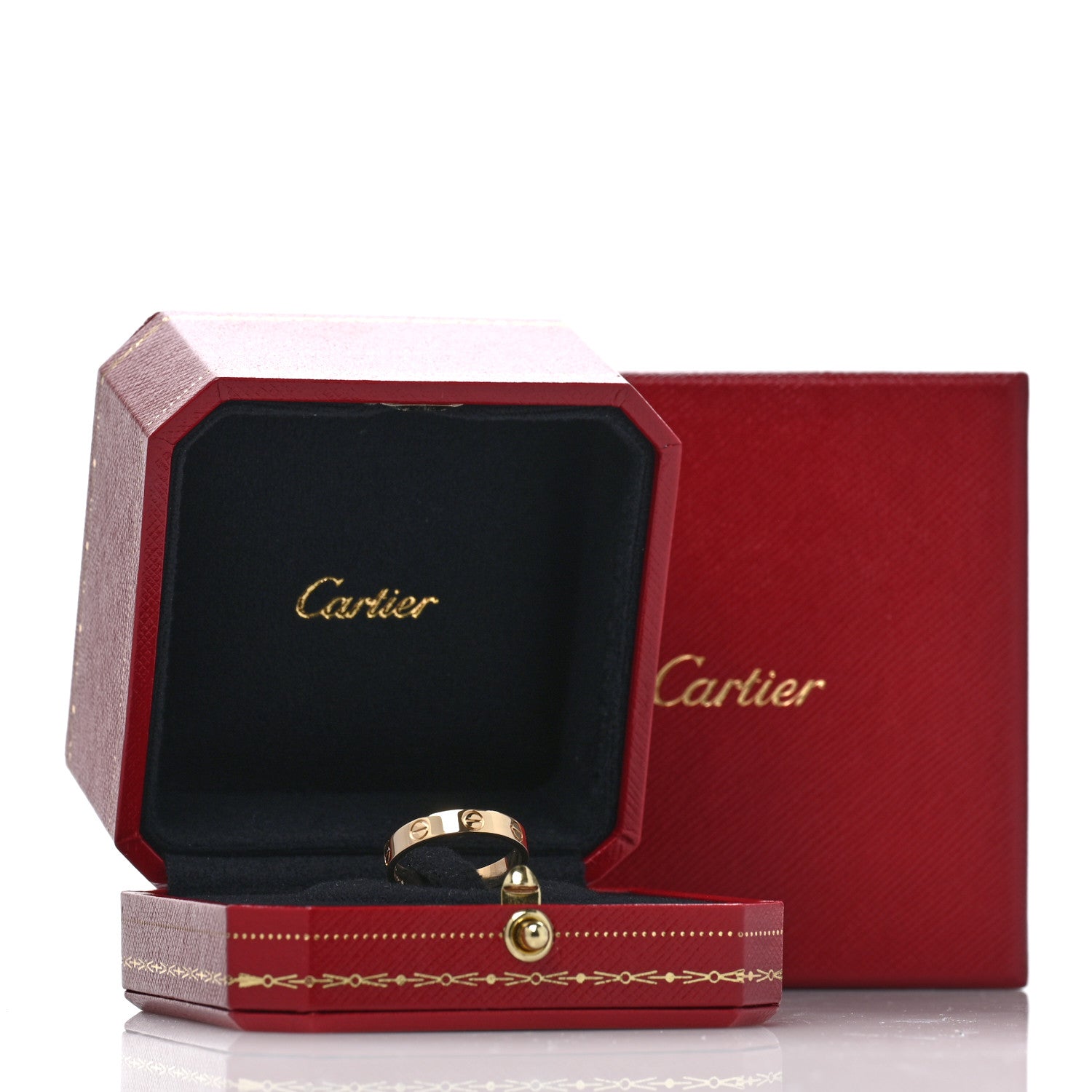 Cartier 18K Yellow Gold 3.5mm LOVE Wedding Band Ring 53 6.5 5 of 5