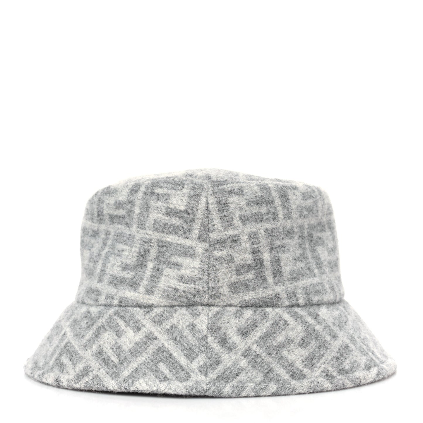 Wool Silk FF Bucket Hat M Grey
