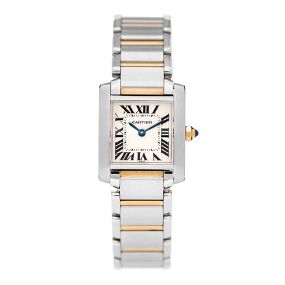 Cartier Stainless Steel 18K Yellow Gold 20mm Tank Francaise Quartz Watch 1 of 4