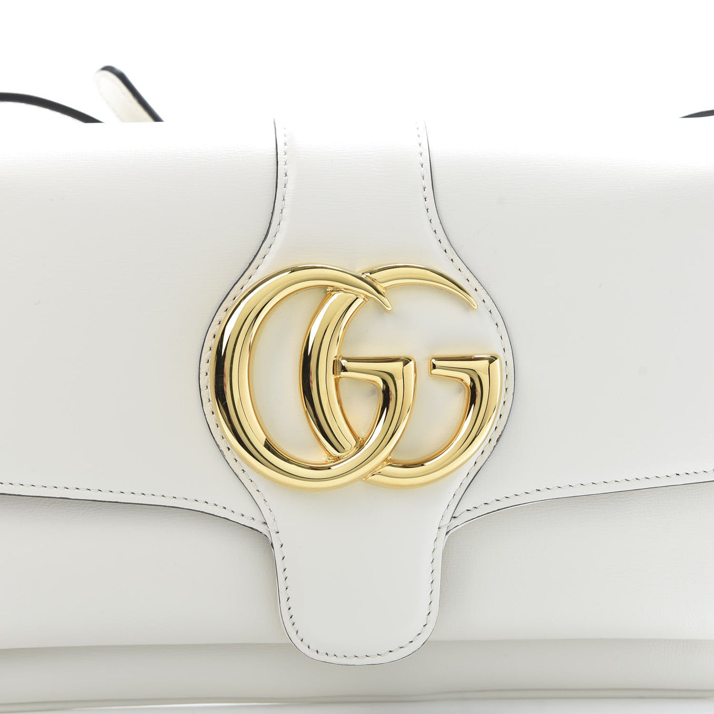 Calfskin Small Arli Flap Shoulder Bag Mystic White