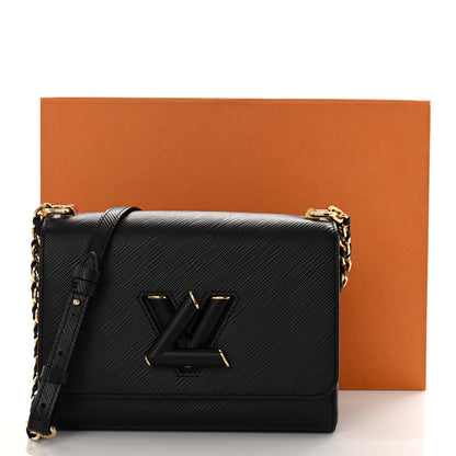 Louis Vuitton Epi Twist Braided Strap Shoulder Bag MM Black 12 of 12
