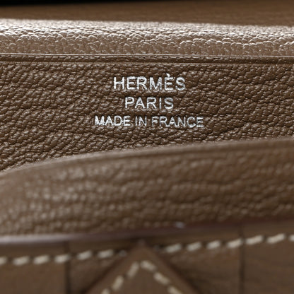 Hermes Chevre Mysore Bearn Gusset Wallet Etoupe 6 of 8