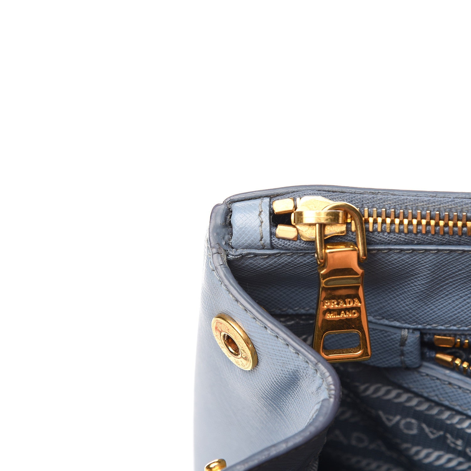 Prada Saffiano Medium Galleria Double Zip Tote Aviazione 11 of 20
