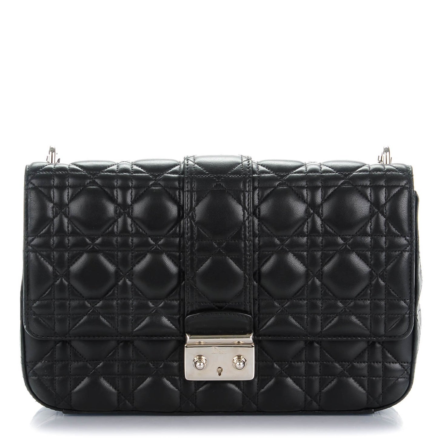Lambskin Cannage Medium Miss Dior Flap Black