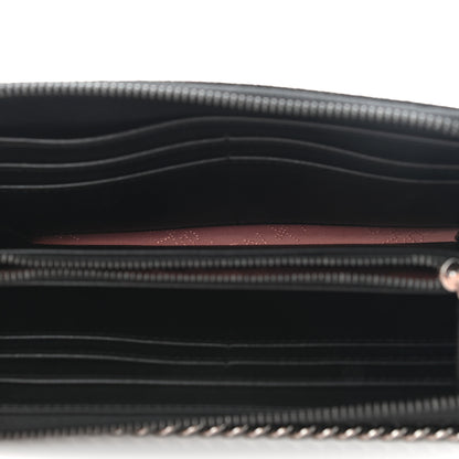 Stella McCartney Shaggy Deer Falabella Zip Around Wallet Black 5 of 9