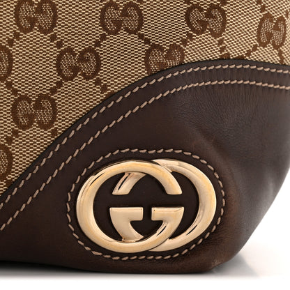 Gucci Monogram Medium New Britt Tote Brown 12 of 13