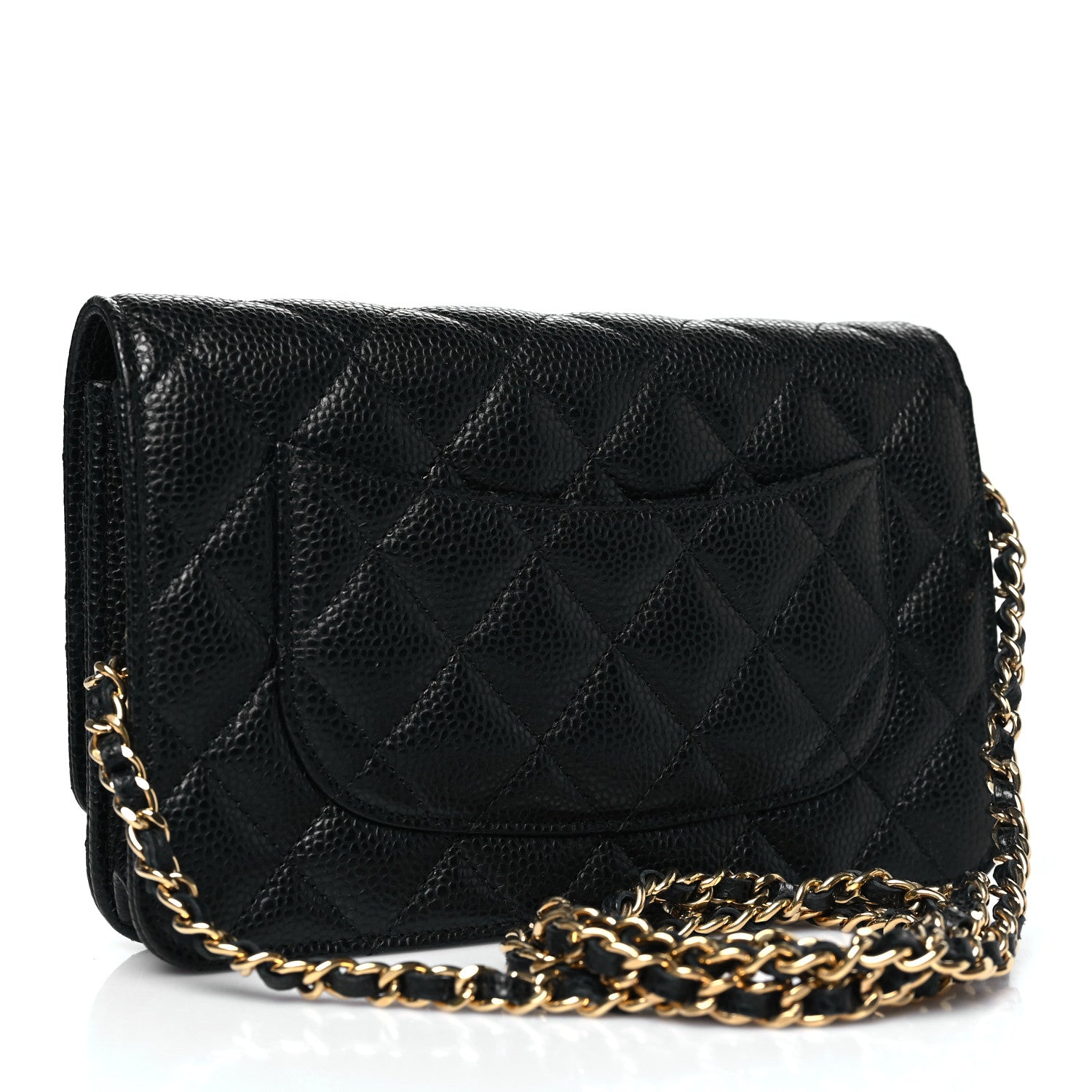 Chanel Caviar Quilted CC Turnlock Wallet On Chain WOC Black 3 of 11