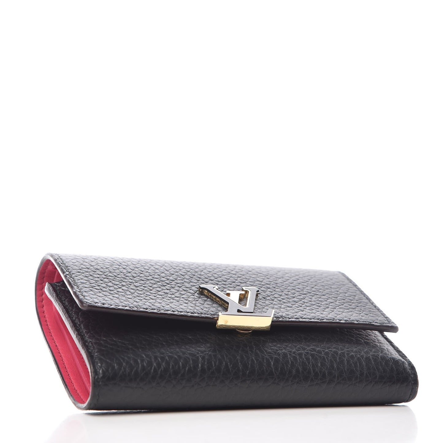 Taurillon Capucines Compact Wallet Black