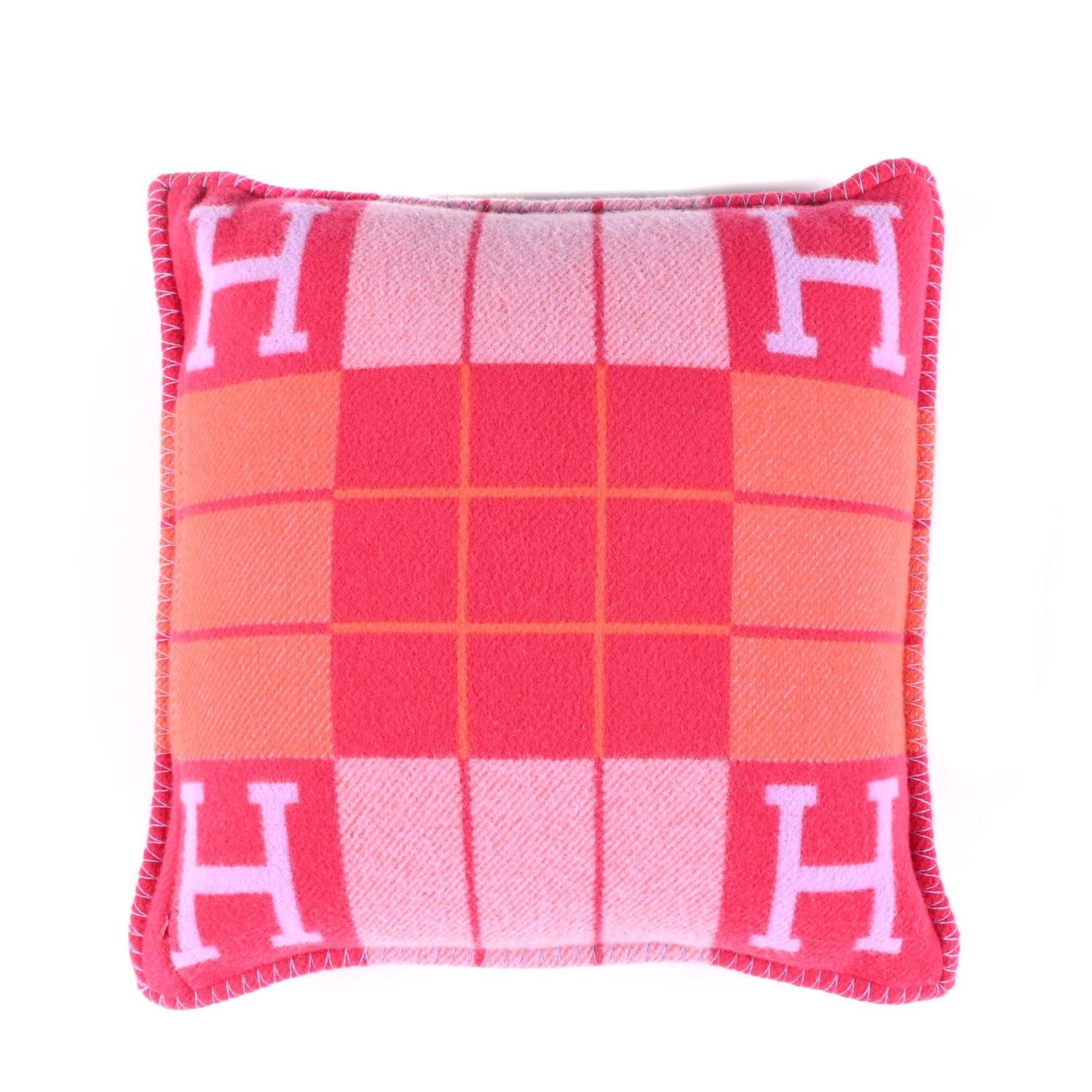Hermes Wool Cashmere Avalon III Pillow PM Fuchsia Geranium 2 of 3