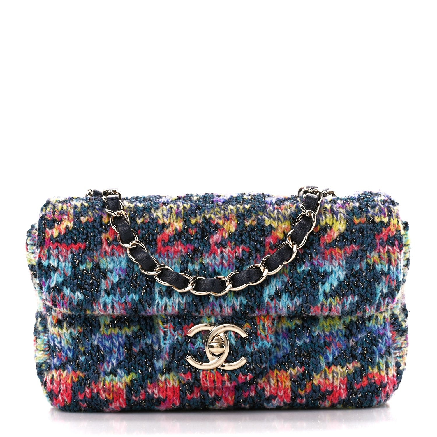 Chanel Knit Mini Rectangular Flap Multicolor 1 of 12
