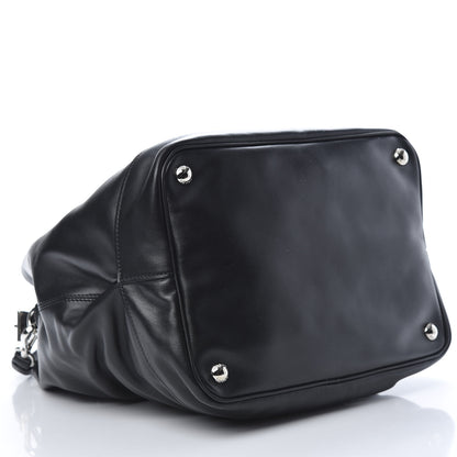 Prada Soft Calfskin Bucket Bag Black 4 of 11