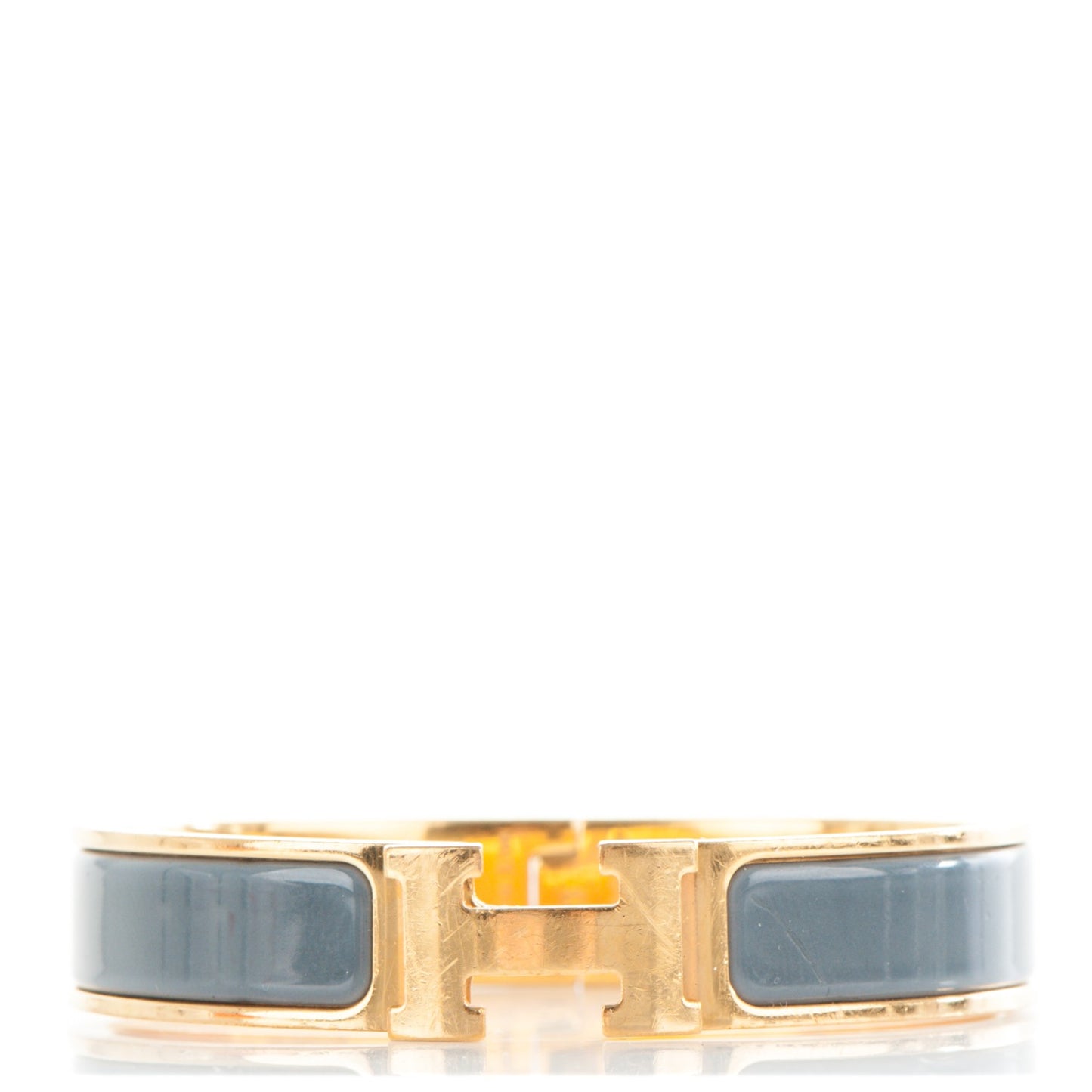 Enamel Clic Clac H Narrow Bracelet PM Ardoise
