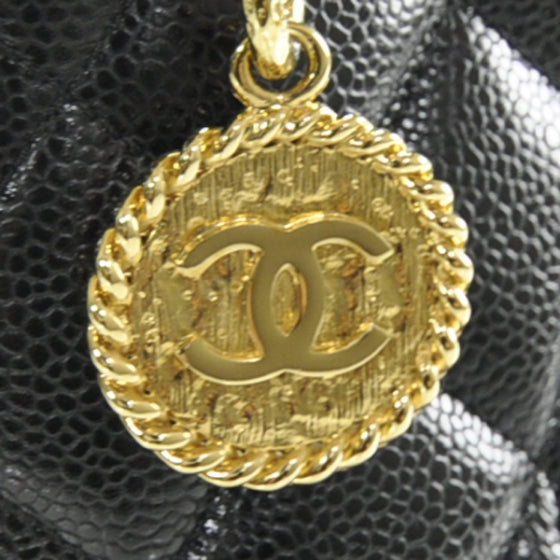 Caviar Medallion Tote Black