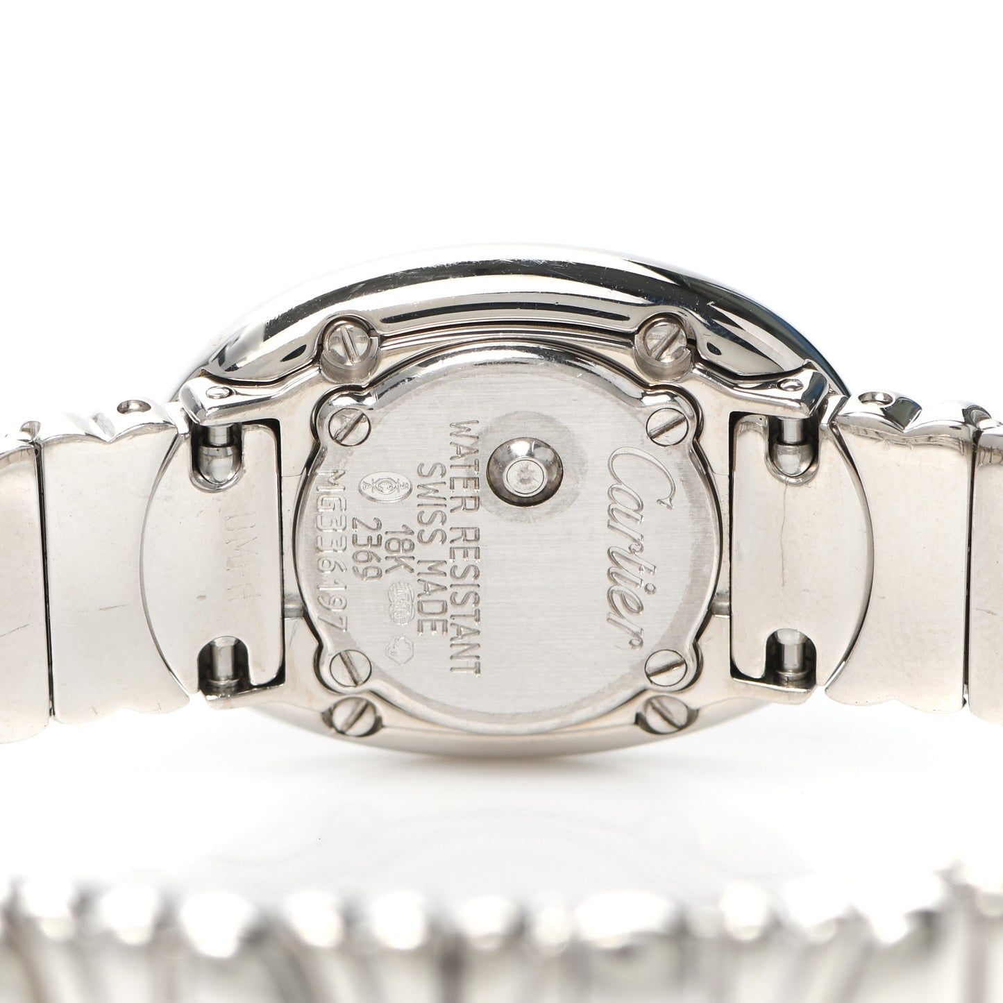 18K White Gold 22mm Baignoire Quartz Watch