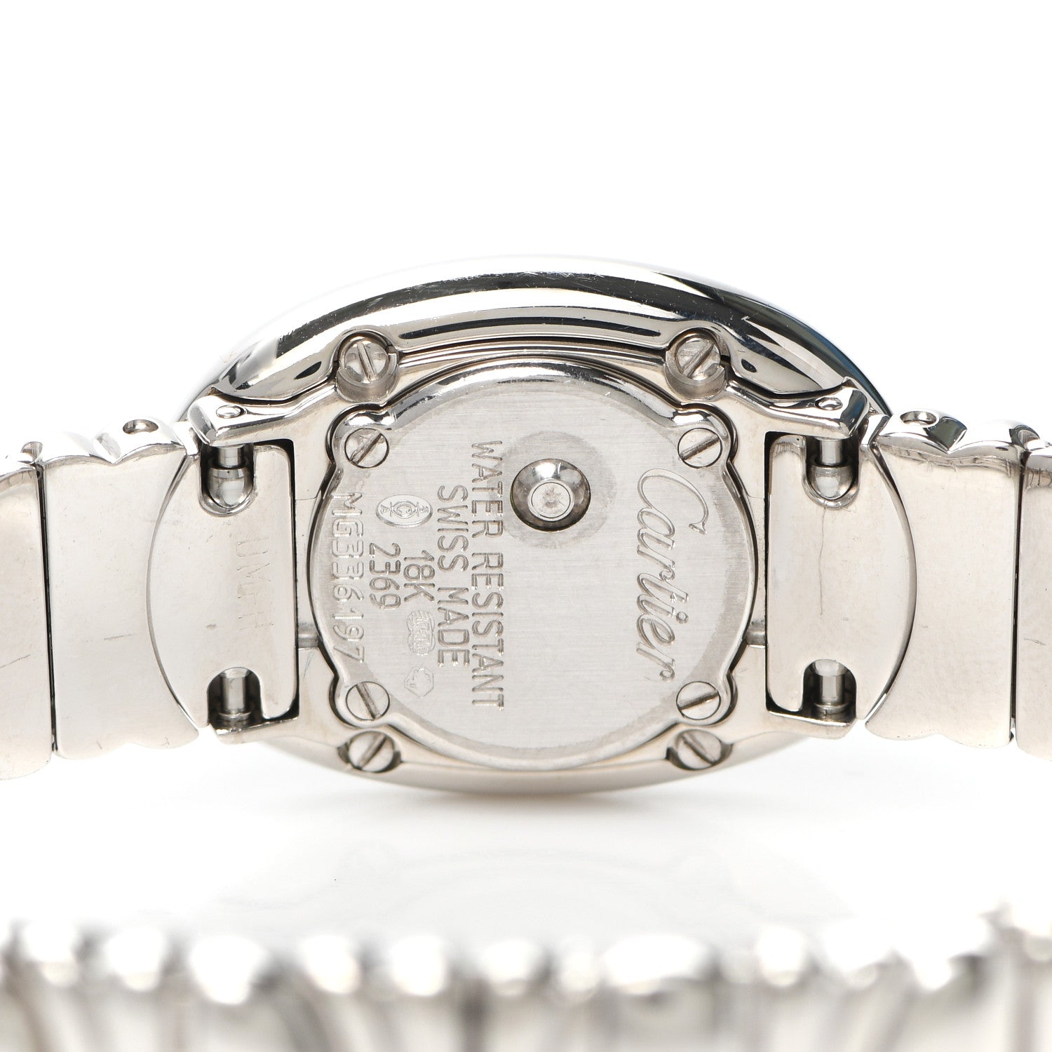 Cartier 18K White Gold 22mm Baignoire Quartz Watch 4 of 5