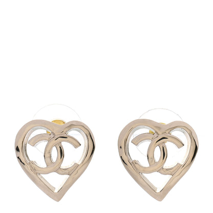 Chanel Metal CC Heart Coco In Love Earrings Gold 1 of 4