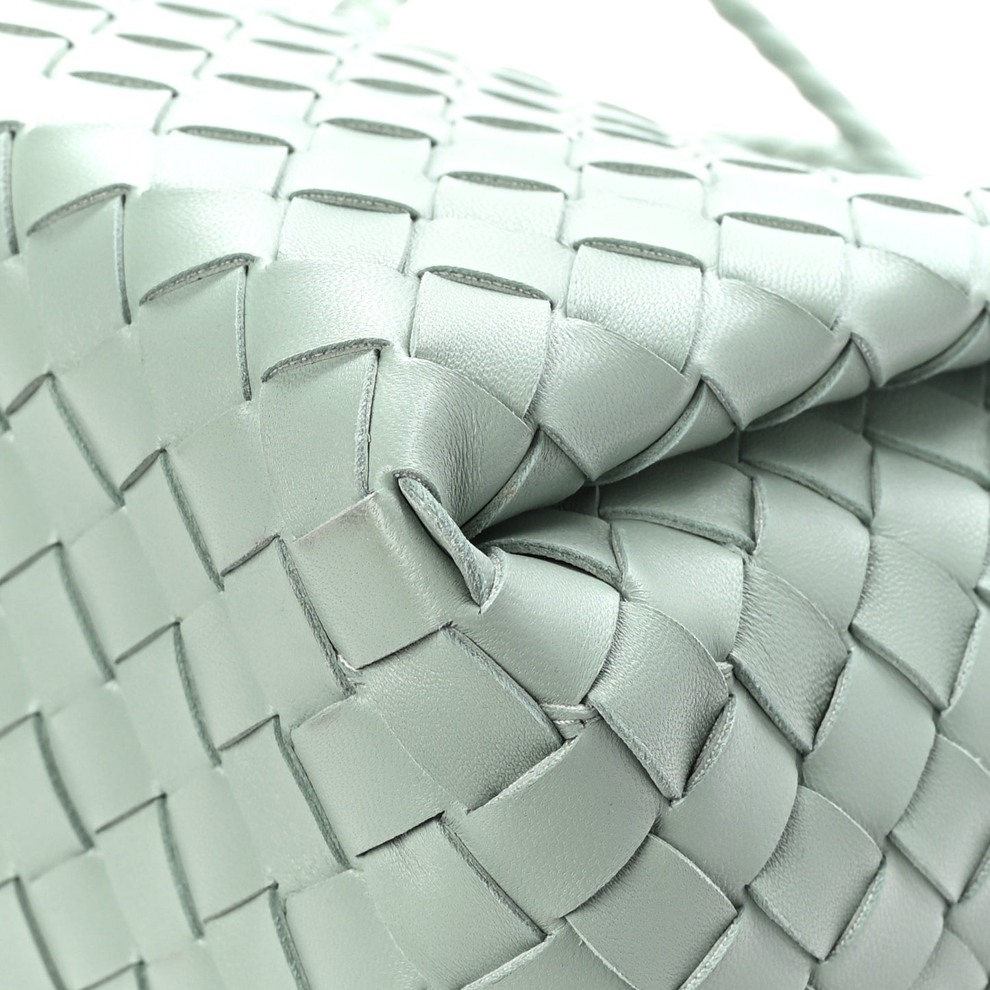 Nappa Intrecciato Large Andiamo Parachute Shoulder Bag New Sauge