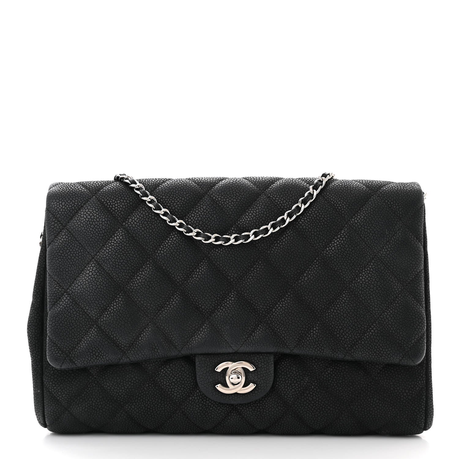 Chanel Caviar Quilted Clutch With Chain Flap Black 1 of 12