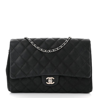 Chanel Caviar Quilted Clutch With Chain Flap Black 1 of 12