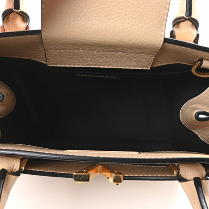 Versace Grainy Calfskin Virtus Top Handle Tote Beige 5 of 9