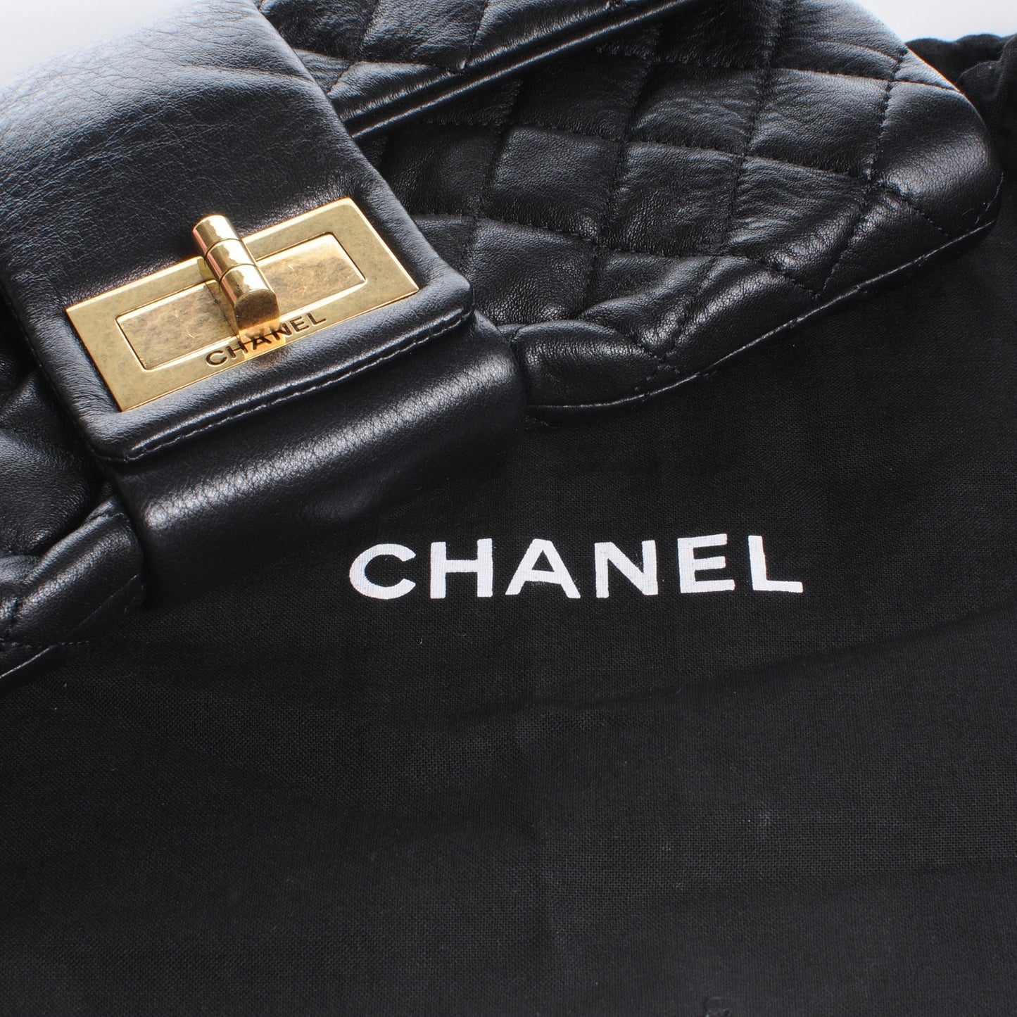 Leather Mademoiselle Clutch Black