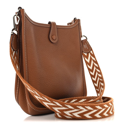 Hermes Taurillon Maurice Amazone Evelyne TPM Gold White 2 of 10