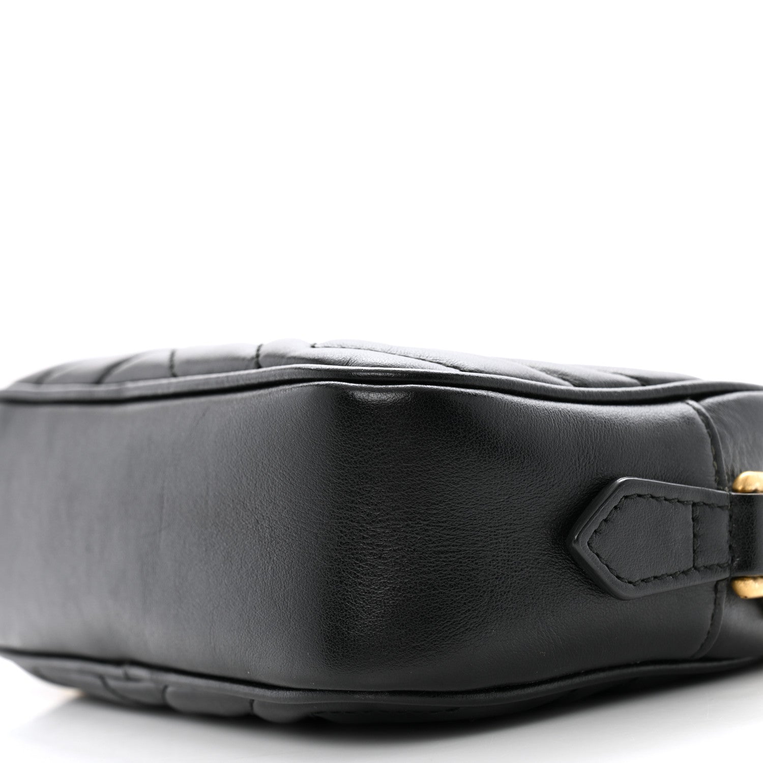 Gucci Calfskin Matelasse Mini GG Marmont Chain Shoulder Bag Black 10 of 10