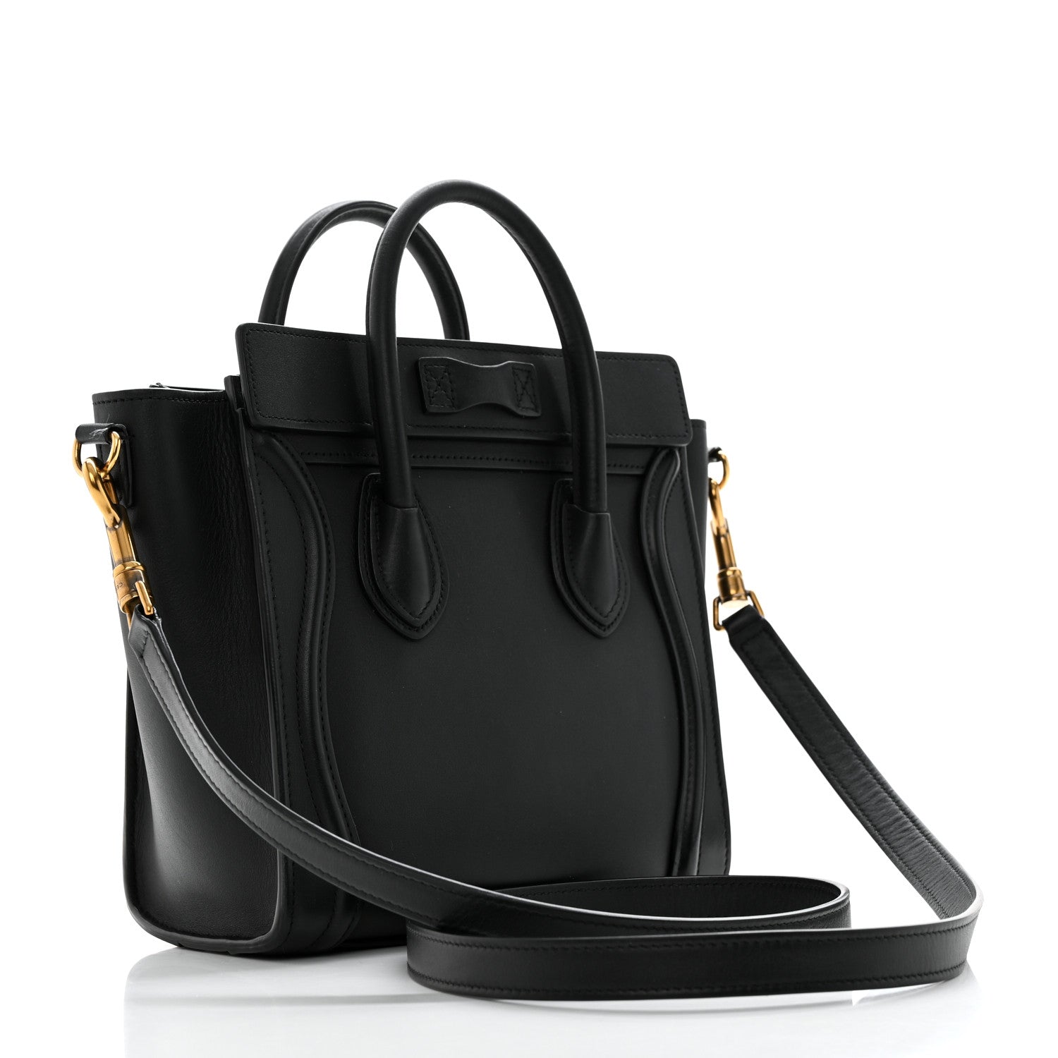 Celine Smooth Calfskin Nano Luggage Black 2 of 11