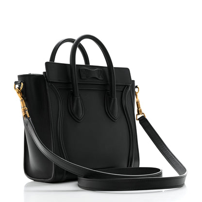 Celine Smooth Calfskin Nano Luggage Black 2 of 11