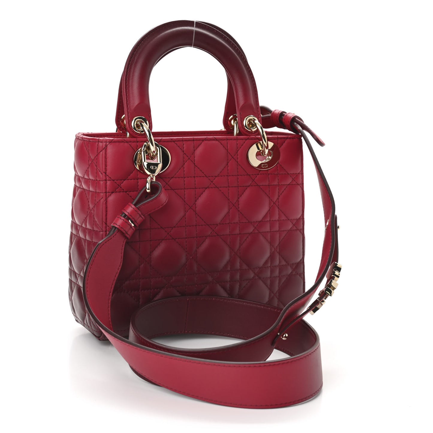 Lambskin Cannage Gradient Small My ABCDior Lady Dior Red
