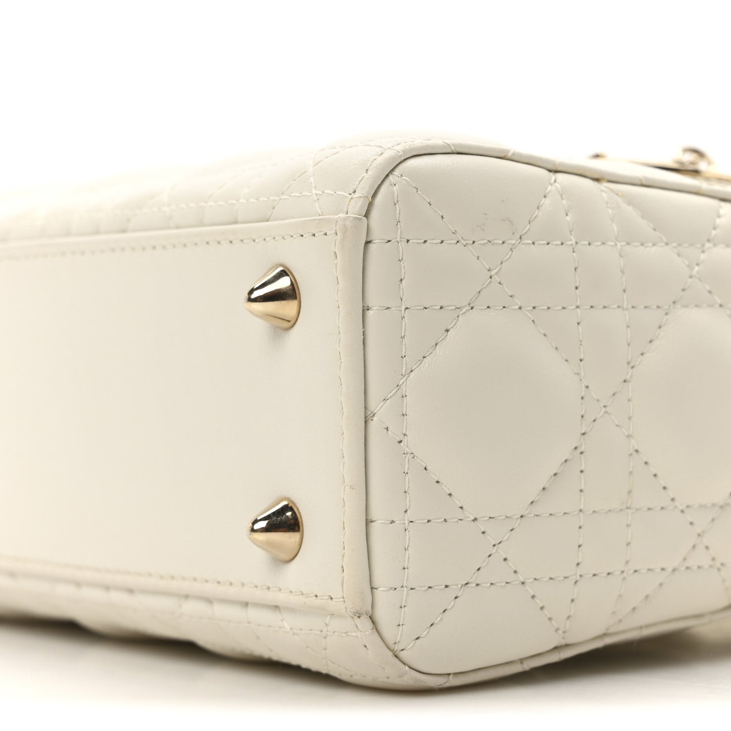 Lambskin Cannage Small My ABCDior Lady Dior White