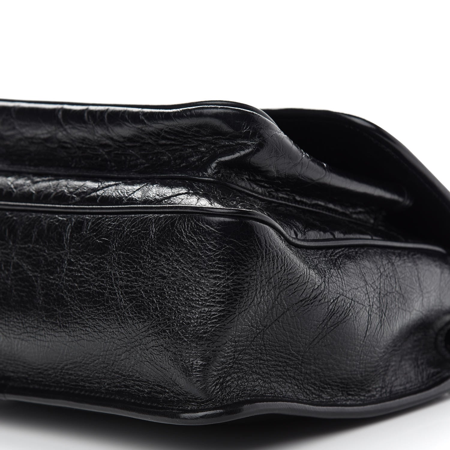 Saint Laurent Crinkled Calfskin Matelasse Monogram Medium Niki Chain Satchel Black 9 of 9