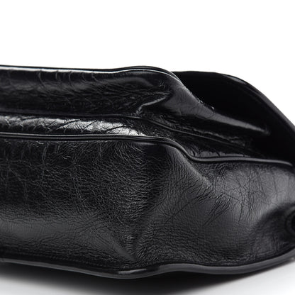 Saint Laurent Crinkled Calfskin Matelasse Monogram Medium Niki Chain Satchel Black 9 of 9