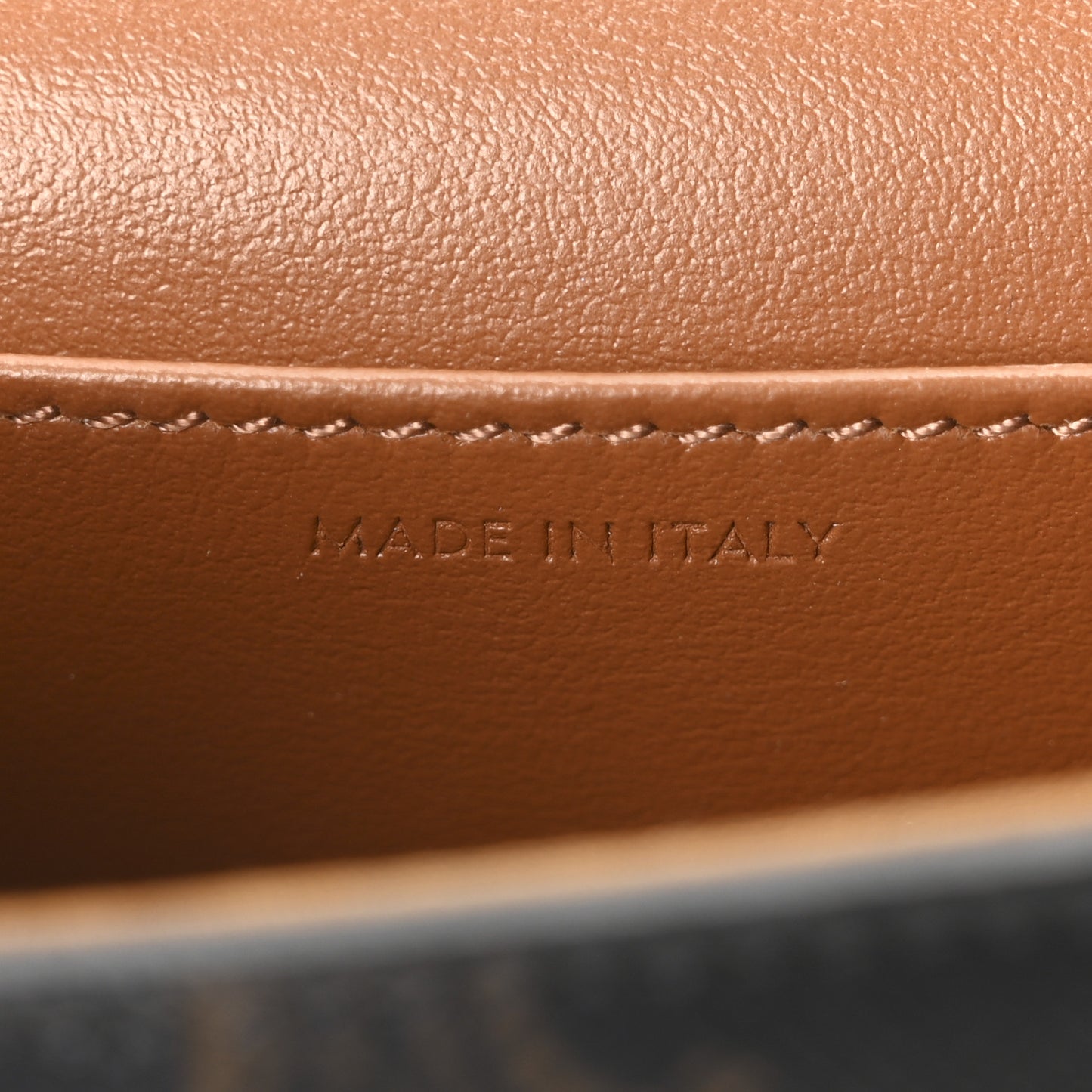 Triomphe Canvas Calfskin Mini Triomphe Tan