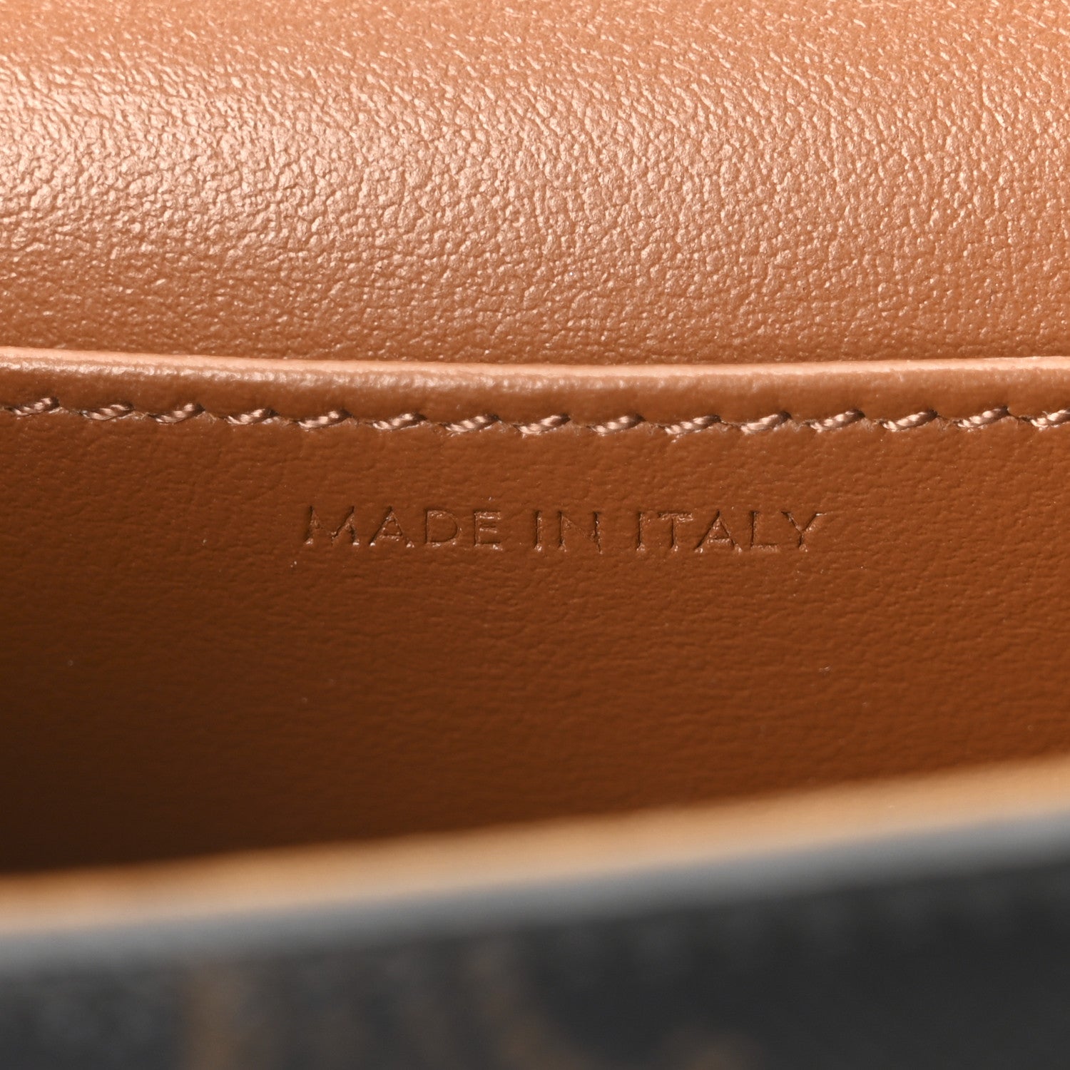 Celine Triomphe Canvas Calfskin Mini Triomphe Tan 7 of 10