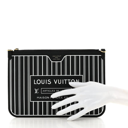 Louis Vuitton Calfskin Neverfull Inside Out MM Pochette Black 2 of 6