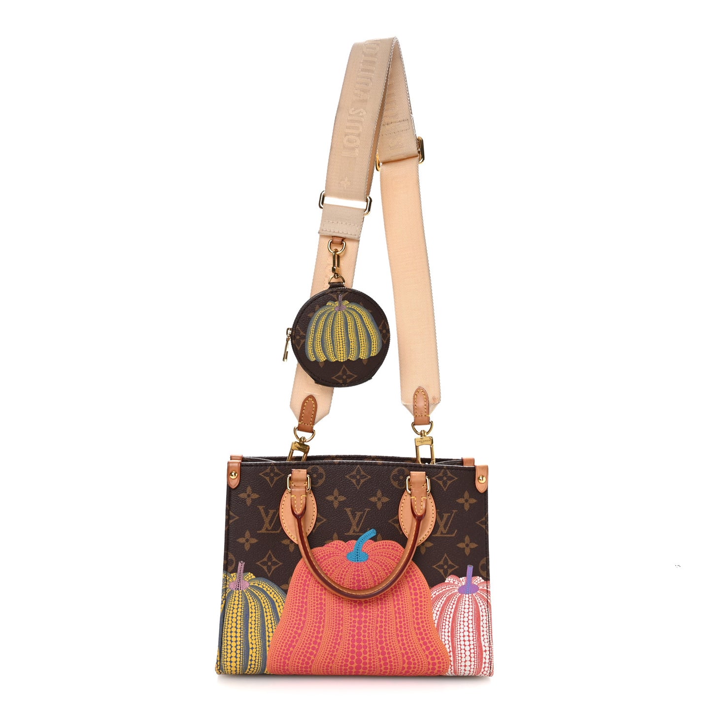 LV X YK Monogram Pumpkin Onthego PM Multicolor