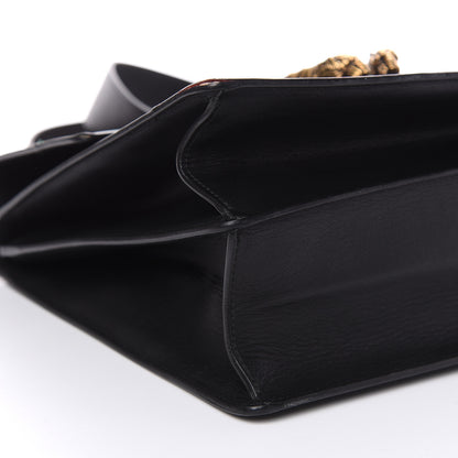 Gucci Calfskin Bamboo Web Large Dionysus Top Handle Bag Black Bright Evergreen Hibiscus Red 9 of 16