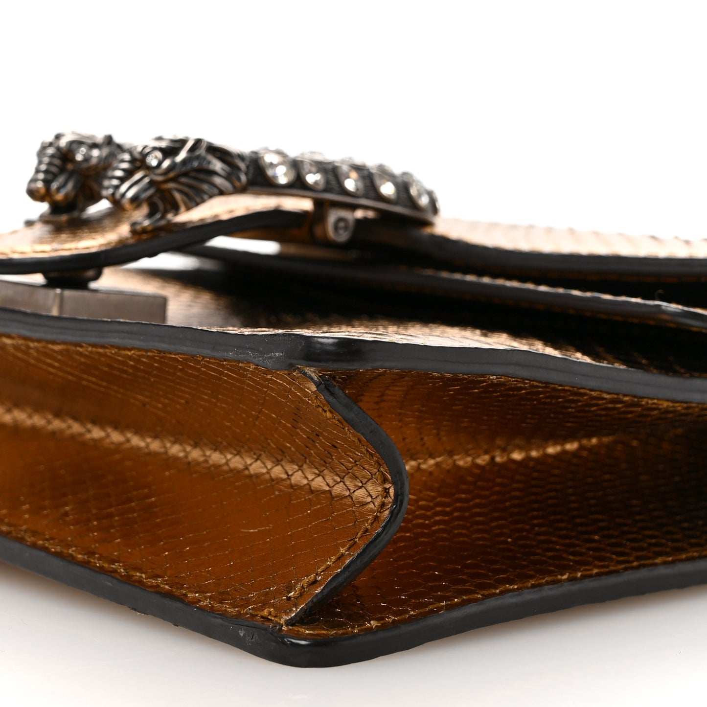 Snakeskin Mini Dionysus Shoulder Bag Gold