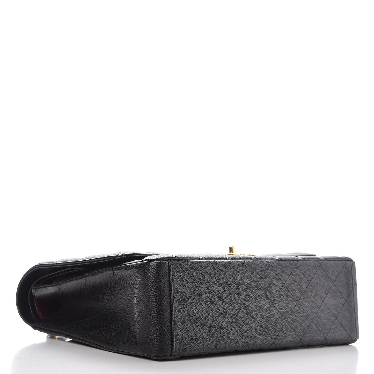 Caviar Quilted Maxi Double Flap Black