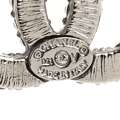 Chanel Crystal Palais Garnier CC Earrings Silver 4 of 4